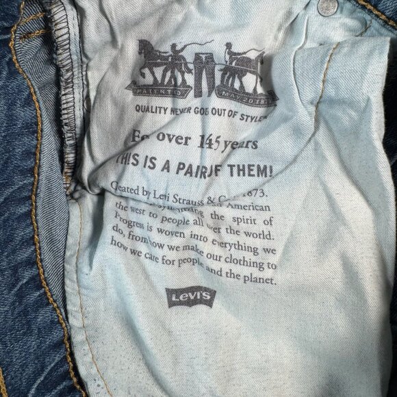 Levis Jeans Mens 34 Blue 511 Slim Straight Mid Rise Medium Wash Stretch - Picture 3 of 11